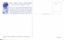 CPSM New York Stock Exchange The Nation's Market Place Be Sure To Visit The Stock