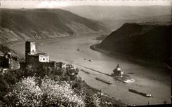 CPSM Gutenfels und die Plalz The Rhine near Kaub Gutenfels Castle