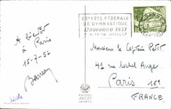 CPSM lausanne Vue generale et les Alpes