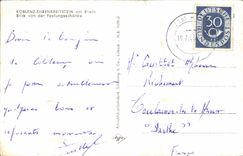 CPSM Koblenz Ehrenbreitstein am Rhien Blick von der Festungsschanke 