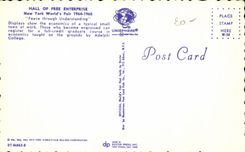 CPSM Hall Of Free Enterprise New Your World's