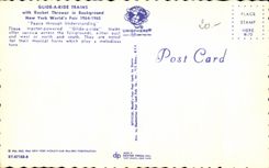 CPSM Glide A Ride Trains with Rocket Thrower in Background New York