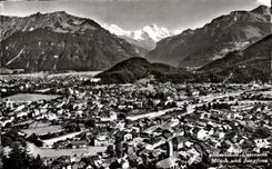 CPA Intertaken Unterseen Monch und Jungfrau