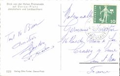 CPA Blick von der Hohen Promenade auf Davos Platz Jakobshorn und Leidbachhorn