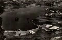 CPSM in the Plane On the Lake Chambon View the Beach And the Hotels Villages of Varennes and Chambon on the lake