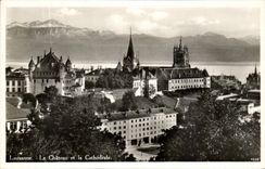 CPA Lausanne Le Chateau Et La Cathedrale