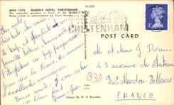 MODERN CARD Queen' S Hotel Cheltenham The Colourful Gardens In Face Off The Queen' S