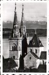CPSM Neuchatel La Collegiale et les Alpes