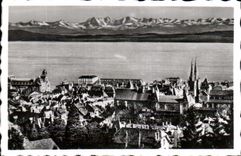 CPSM Neuchatel View and the Alps