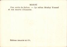 CPSM Morocco an exit of the Sultan the sultan Moulary Youssef and his escort of Honor