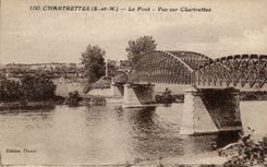 CPA Chartrettes the Bridge Seen On Chartrettes