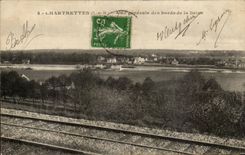 CPA Chartrettes View den edges of the Seine