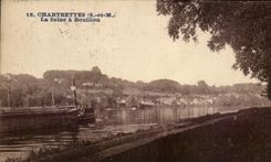 CPA Chartrettes the Seine has Rouillon Bateau Barge