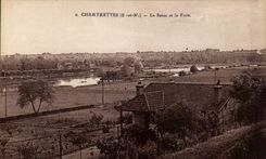 CPA Chartrettes the Seine and the Drill