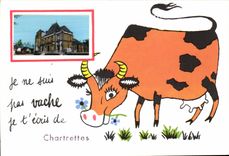 CPSM Chartrettes Cow