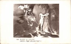 CPA Museum Of the Louvre Ingres Roger Delivering Angelica