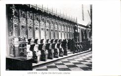 CPA Louvain Eglise Ste Gertrude Stalles