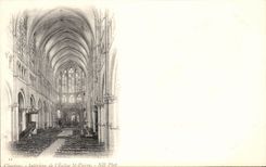 CPA Chartres Interieur of the cathedral St hones
