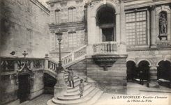 CPA La Rochelle Main staircase of the Town hall
