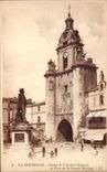 CPA La Rochelle Statue of I' Admiral Duperre and Tour of the Large Clock