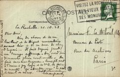 CPA La Rochelle Restitution of Entrance of Port XV Century