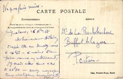 CPA Leagues Martime French Rue La Boetie Paris Bateau the Egyptians