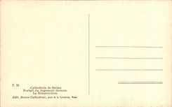 CPA Cathedral Of Rheims Gate of the last Judgment Resurrection