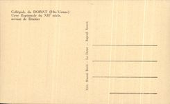 CPA Collegiale du Dorat Cuve Baptismale du Servant de Benitier