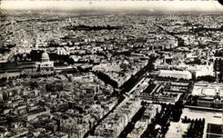 CPA Paris vista de la torre Eiffel en la academia militar de Invalides y de I