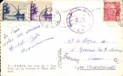 CPA Paris vista de la torre Eiffel en la academia militar de Invalides y de I