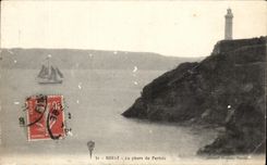 CPA Brest Le Phare du Portzic Bateau