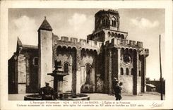CPA Picturesque Auvergne Royat les Bains the Curious Church and Fountain