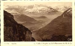 CPA Lourdes La valley of Argeles seen of the observatory of the Peak of Jer