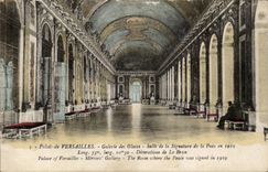 CPA Palate of Versailles Gallery of the Ices Room of the Signature of peace in 1919 Militaria
