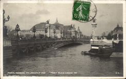 CPA Paris Inondations 1910 Pont Alexandre III