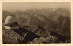 CPA La douce France Les Pyrenees Pic Du Midi De Bigorre L'Obrervatoire Et Le Mont Perdu