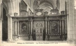 CPA Abbey Of Pontigny La Sculptee Gate