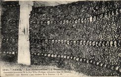 CPA Paris Calacombes the Ossuary Bones Coming Of the Street City the Bishop