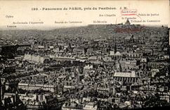 Panorama de CPA de Paris tomado de Patheon