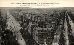 Panorama de CPA Paris tomado de Arc De Triomphe de Etoile