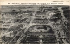 Panorama de CPA Paris del paladar de tileries y de la nueva lumbrera