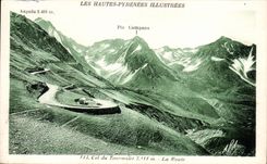 CPA the High Illustrated Pyrenees Peak Campana Collar of Tourmalet La Road