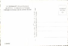 CPA Le Tourmalet Altitude La descente sur Bareges L'epingle a cheveux vue du sommet du Col