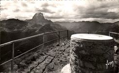 CPA Artouste Counts of orientation of the peak of Sagette and the peak of the South of Ossau