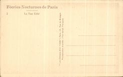 CPA Feeries Nocturnes de Paris La Tour Eiffiel