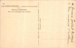 Castillo suave de CPA Francia Loire ch4ateau de la puerta de Amboise de Vault Saint Huberto