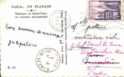 CPA Paris While Strolling Basilica Of the Sacring Heart And the Monumental Staircase