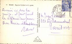 CPA Rheims Public garden Colbert and the Station