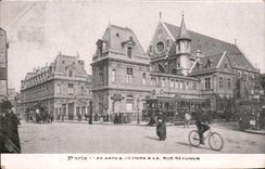 CPA Paris Arts Metiers La Street Reaumur Tram Bicycle