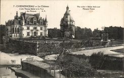 CPA Chenonceau el castillo el ala Thomas Bohier y la torre de las marcas